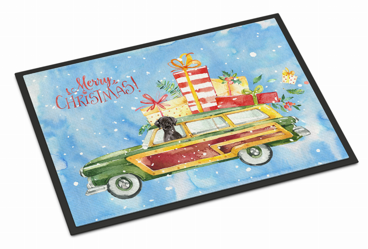 Christmas Dog in Car Mat - 652259291281