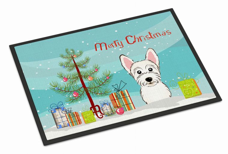 Christmas Tree Dog Art Indoor or Outdoor Mat - 638508142054