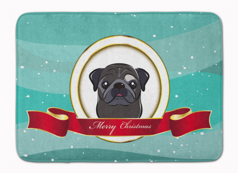Merry Christmas Dog Art Machine Washable Memory Foam Mat - 638508633477