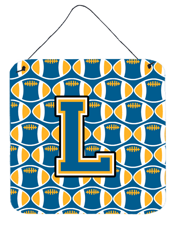 Monogram Letter Football Wall or Door Hanging Prints - 638508303431