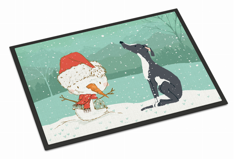 Dog and Snowman Christmas Indoor or Outdoor Mat - 652259278855