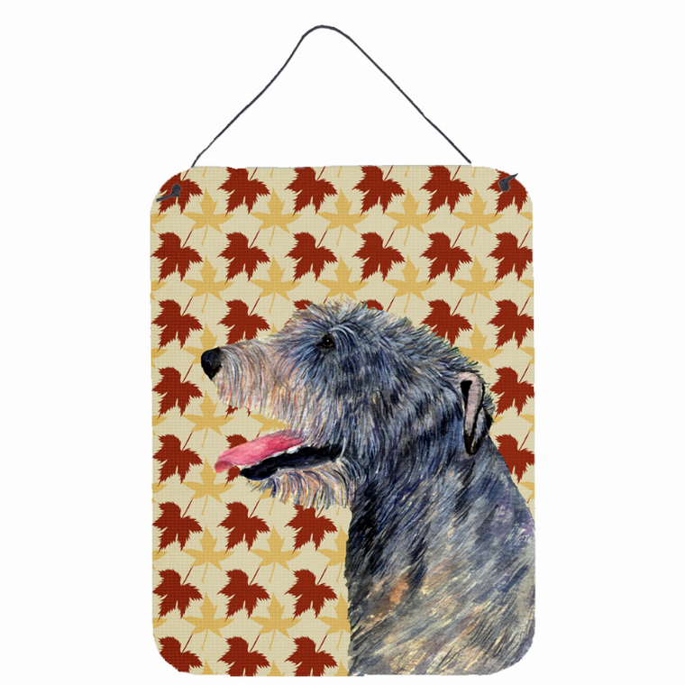 Fall Leaves Design with Dog Wall or Door Hanging Prints - 615872618286