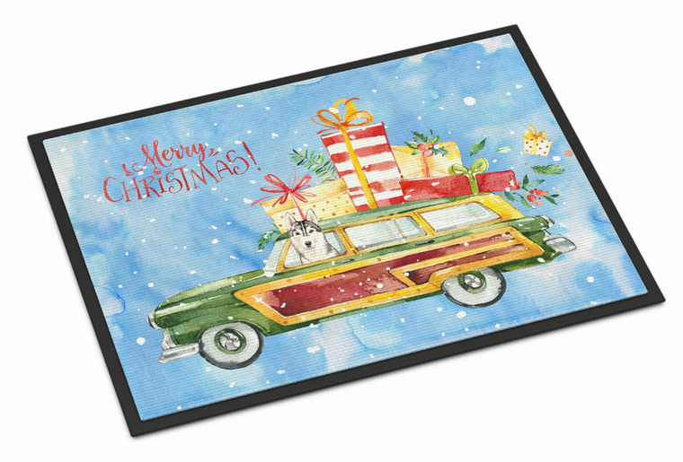 Christmas Dog in Car Mat - 652259289691
