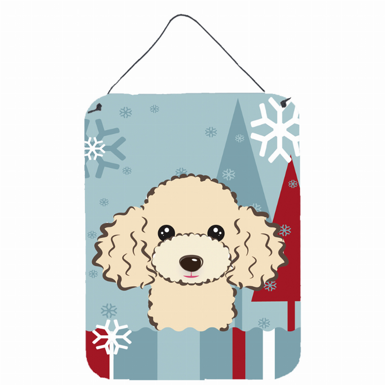 Winter Holiday Design with Dog Art Wall or Door Hanging Prints - 638508123435