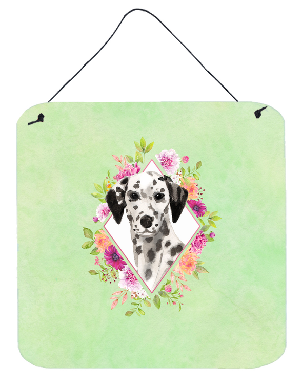 Flowers Design with Dog Wall or Door Hanging Prints - 194030074039