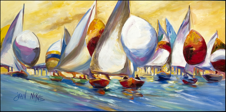 Sailboat Art by Jean McKee Mat - 615872994960