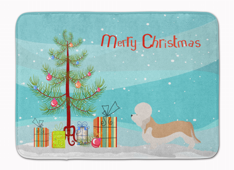 Merry Christmas Tree Dog Machine Washable Memory Foam Mat - 638508998156
