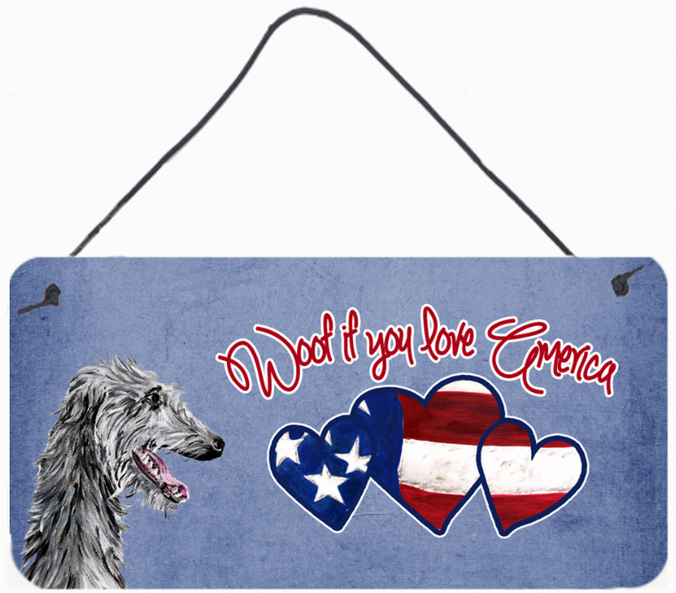 Woof If You Love America Dog Artwork Wall or Door Hanging Prints - 615872936465