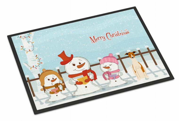 Merry Christmas Carolers Dog Art Indoor or Outdoor Mat - 638508410498
