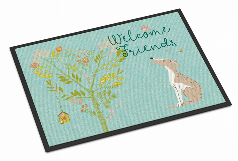 Welcome Friends Dog Art Indoor or Outdoor Mat - 638508894717