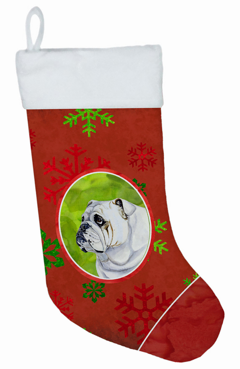 Dog and Christmas Snowflakes Christmas Stocking - 705332017107