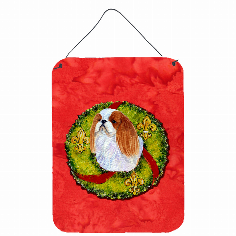 Christmas Wreath Design with Dog Wall or Door Hanging Prints - 615872609055