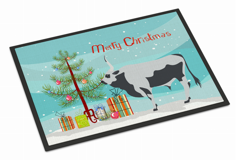 Cow Art Christmas Indoor or Outdoor Mat - 652259122233