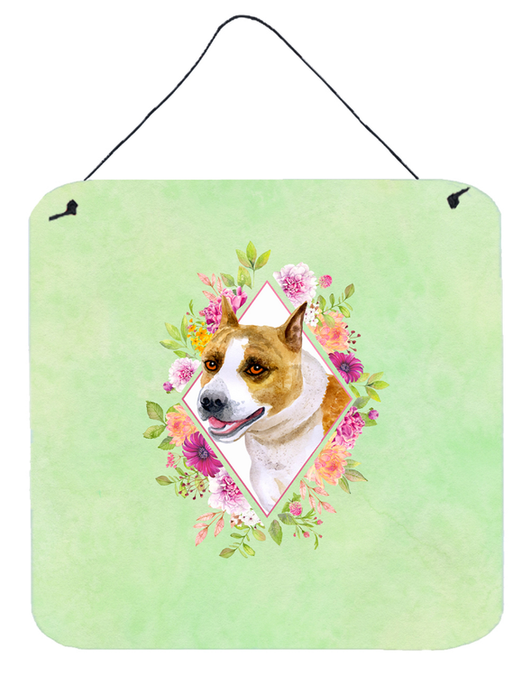 Flowers Design with Dog Wall or Door Hanging Prints - 194030072752