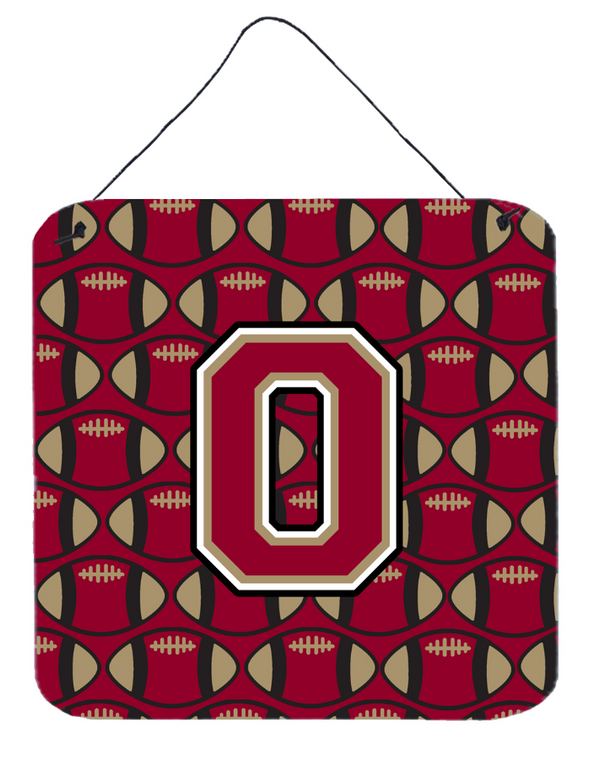 Monogram Letter Football Wall or Door Hanging Prints - 638508303721