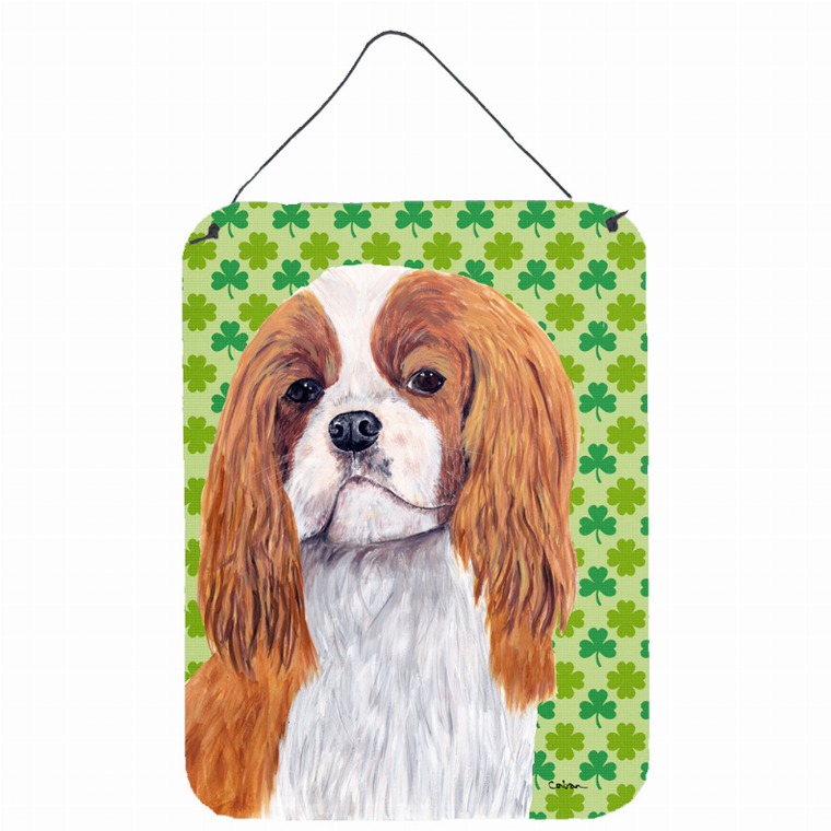 St. Patrick's Day Shamrock Portrait Design with Dog Wall or Door Hanging Prints - 615872617197