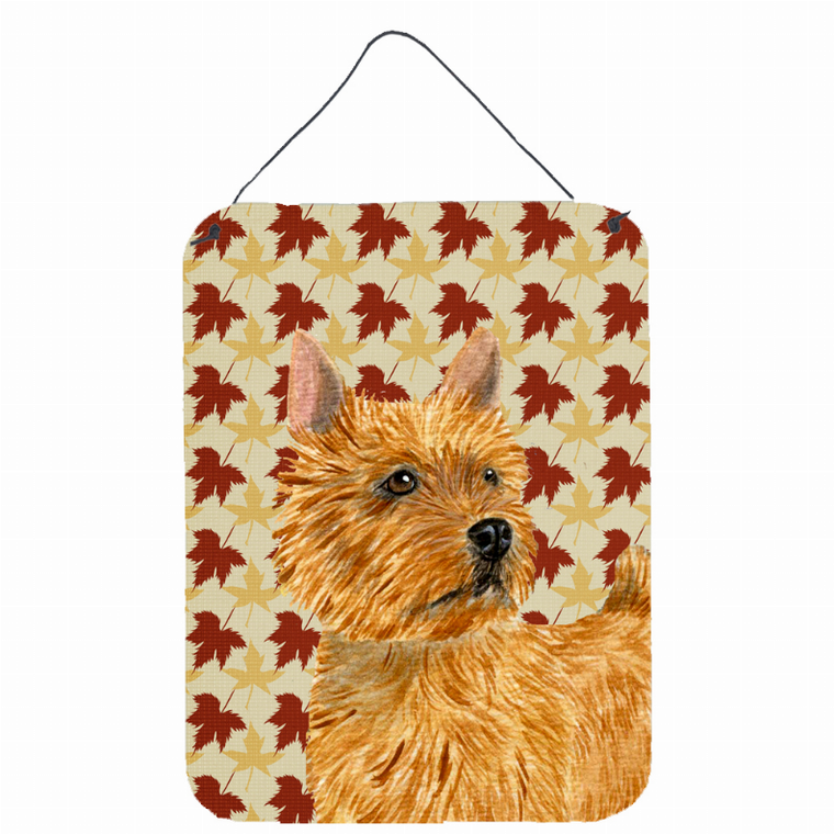 Fall Leaves Design with Dog Wall or Door Hanging Prints - 615872618354