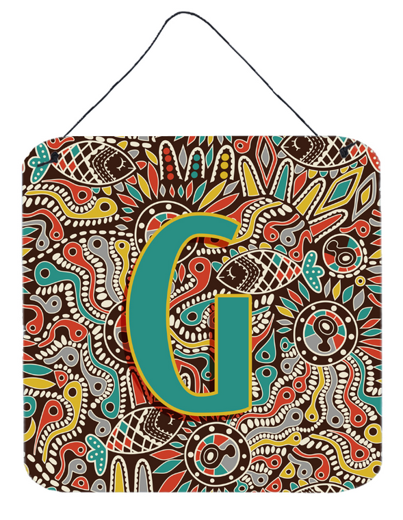 Retro Tribal Alphabet Initial Wall or Door Hanging Prints - 615872986415