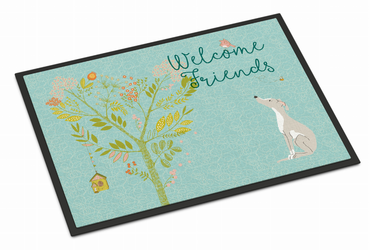 Welcome Friends Dog Art Indoor or Outdoor Mat - 638508894816