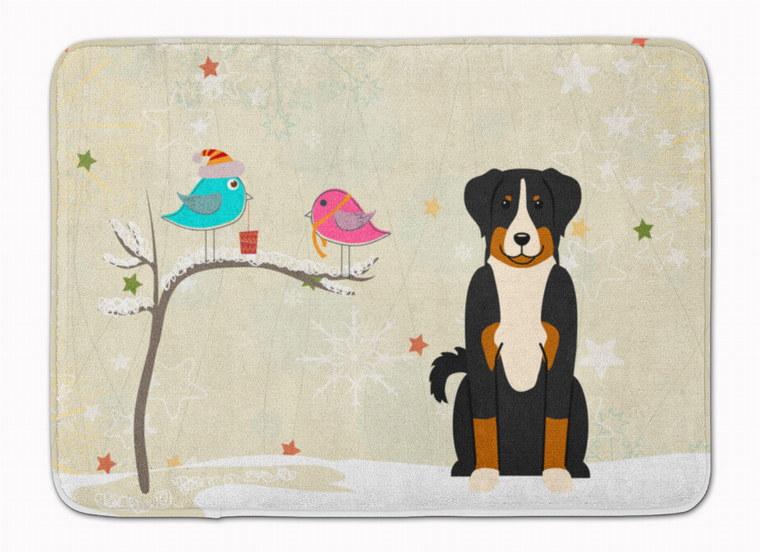 Christmas Presents Between Friends Dog Art Machine Washable Memory Foam Mat - 638508639172
