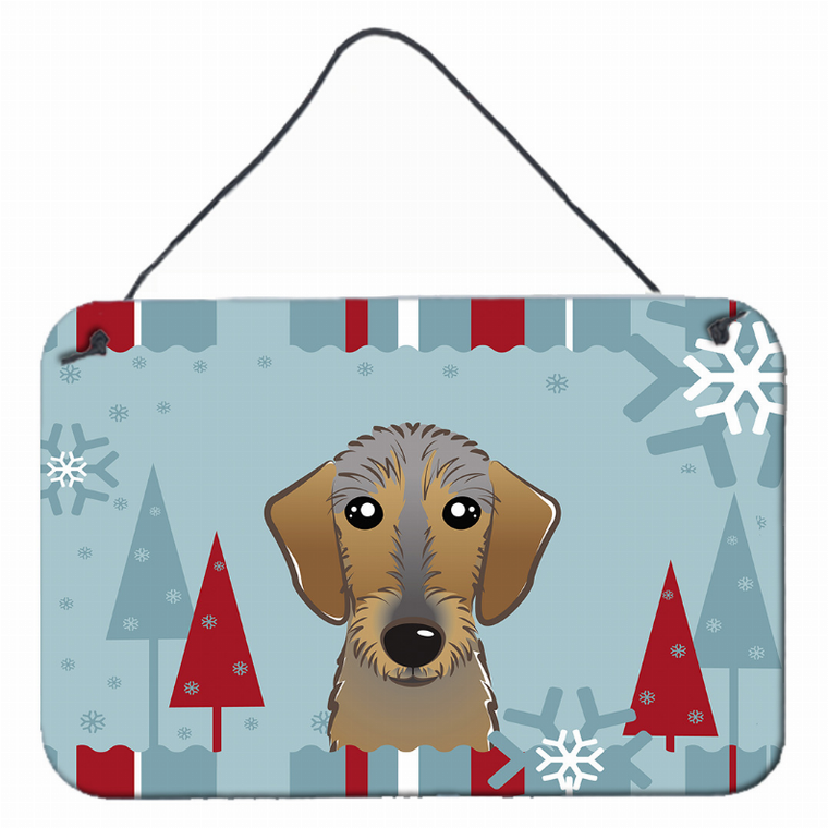 Winter Holiday Design with Dog Art Wall or Door Hanging Prints - 638508112026