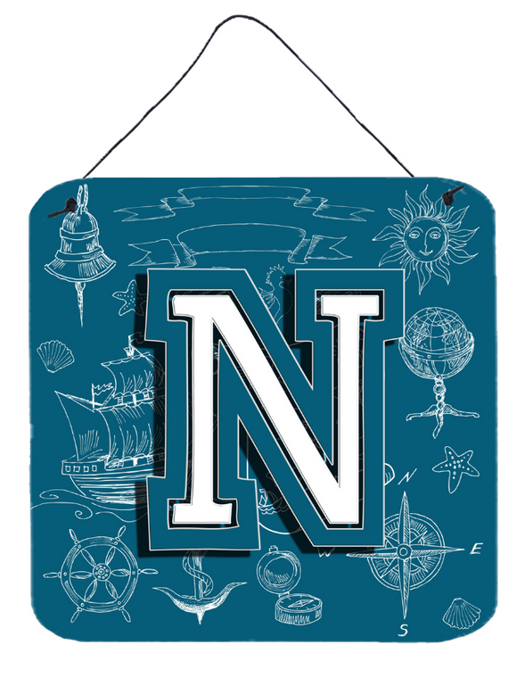 Sea Doodles Initial Alphabet Wall or Door Hanging Prints - 615872986743