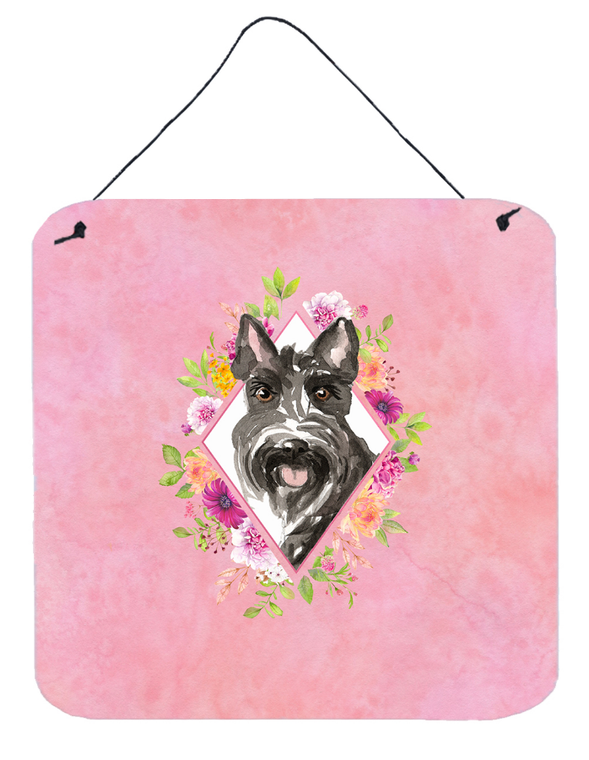 Flowers Design with Dog Wall or Door Hanging Prints - 194030072158