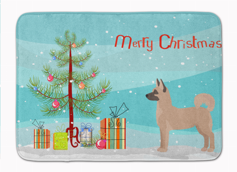 Christmas Tree Dog Art Machine Washable Memory Foam Mat - 194030038963