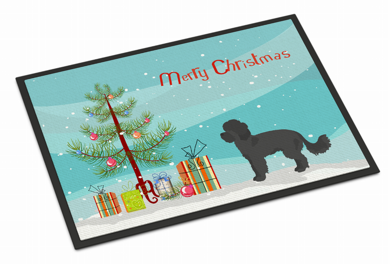 Christmas Tree Dog Art Indoor or Outdoor Mat - 194030031155
