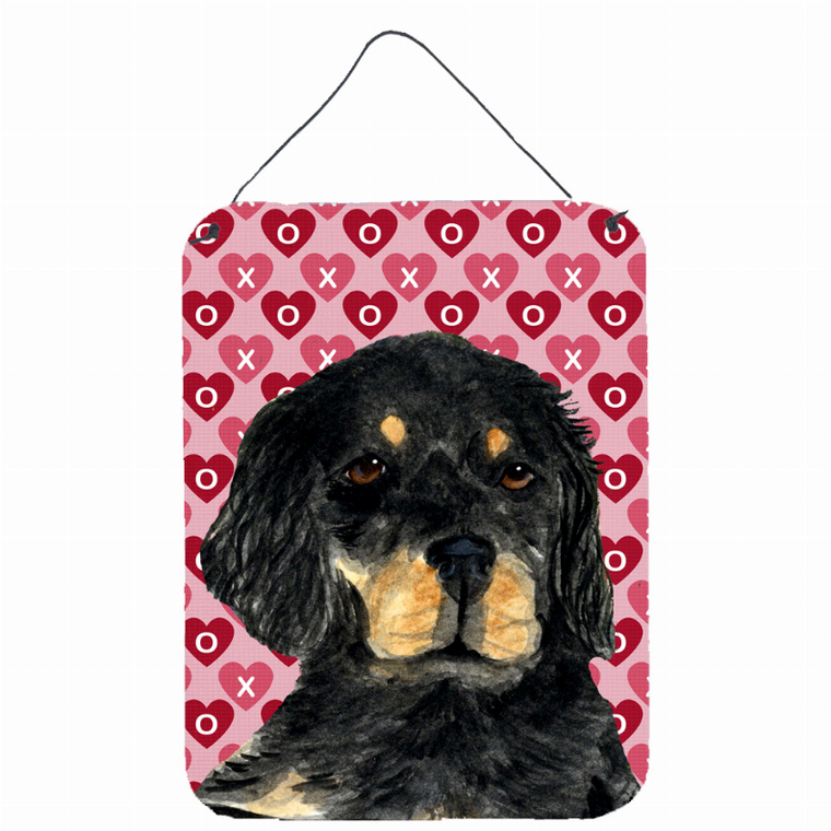 Hearts Love and Valentine's Day Design with Dog Wall or Door Hanging Prints - 615872619559
