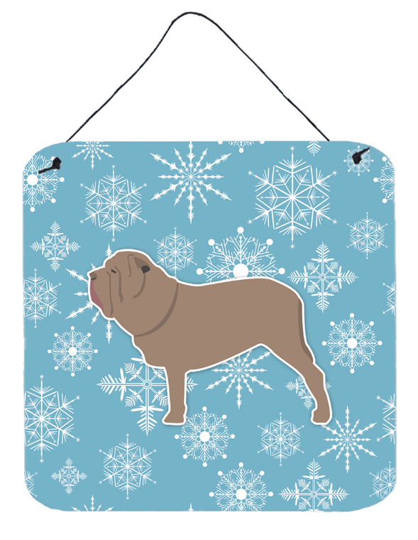 Winter Snowflake Design with Dog Art Wall or Door Hanging Prints - 638508520487