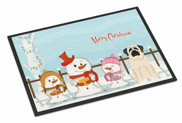 Merry Christmas Carolers Dog Art Indoor or Outdoor Mat - 638508409676