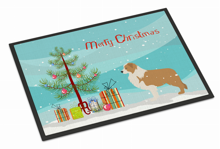 Merry Christmas Tree Dog Art Indoor or Outdoor Mat - 638508471994