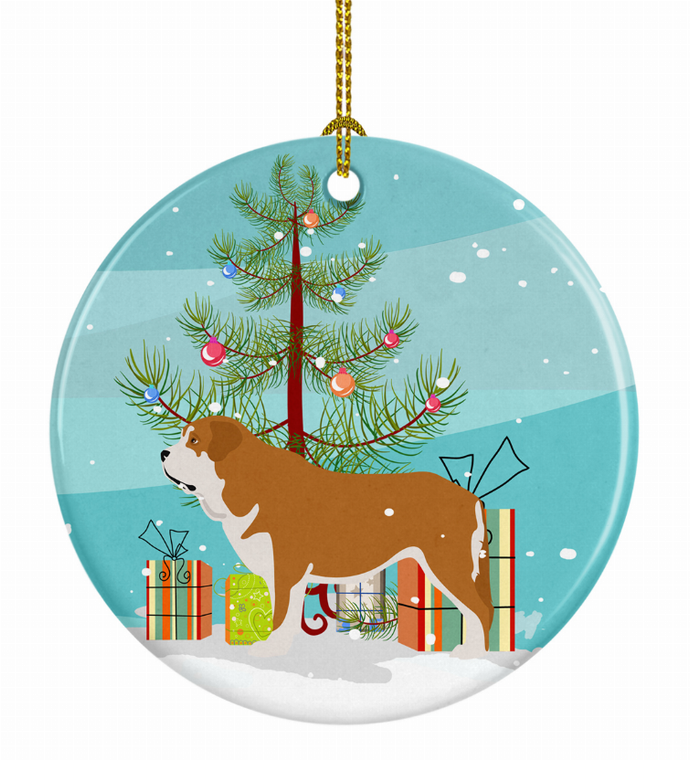 Christmas Tree and Dog on Ceramic Ornament - 652259333066