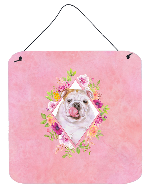 Flowers Design with Dog Wall or Door Hanging Prints - 194030071410