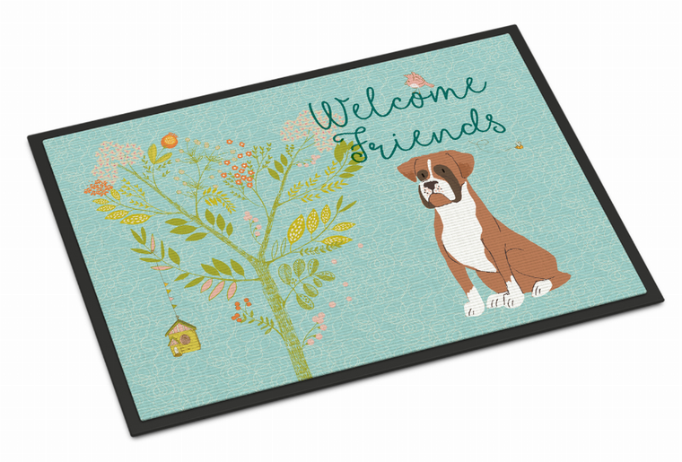 Welcome Friends Dog Art Indoor or Outdoor Mat - 638508895578
