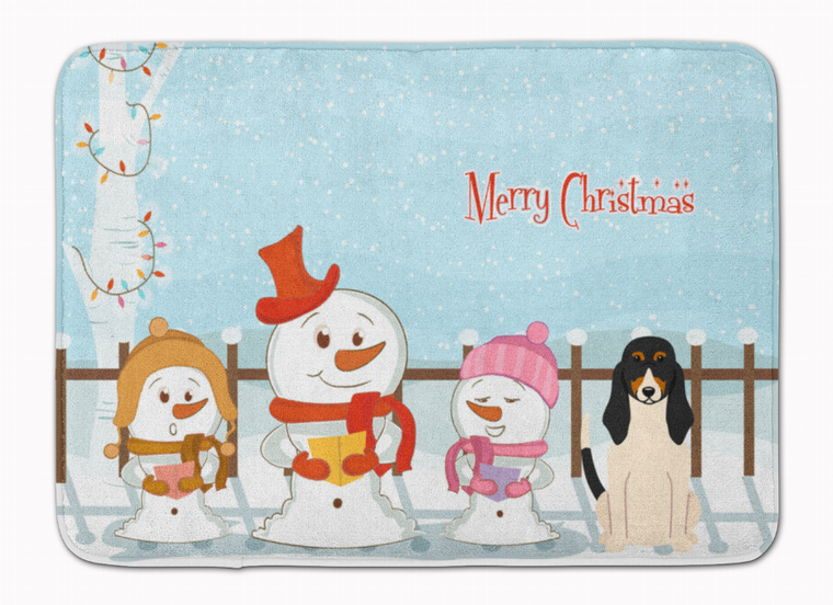 Merry Christmas Carolers Dog Art Machine Washable Memory Foam Mat - 638508637772