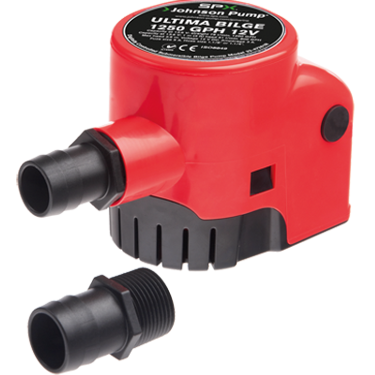 Ultima Bilge Pump 1250GPH, 12V, with Switch - 729321472616