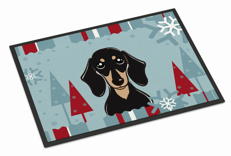 Winter Holiday Dog Art Indoor or Outdoor Mat - 638508112460