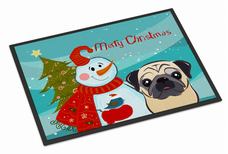 Snowman Dog Art Indoor or Outdoor Mat - 638508134011