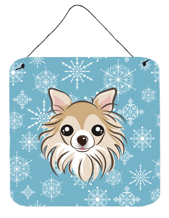 Snowflake Design with Dog Art Wall or Door Hanging Prints - 638508109712