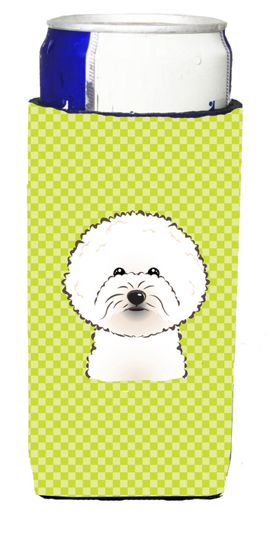 Checkerboard Design with Dog Ultra Hugger for slim cans - 615872916047