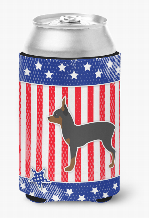 USA Patriotic Dog Design Can or Bottle Hugger - 638508503701