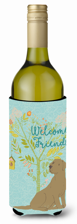 Welcome Friends with Dog Wine Bottle Hugger - 652259200986