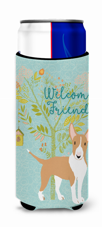 Welcome Friends with Dog Ultra Hugger for slim cans - 652259201716