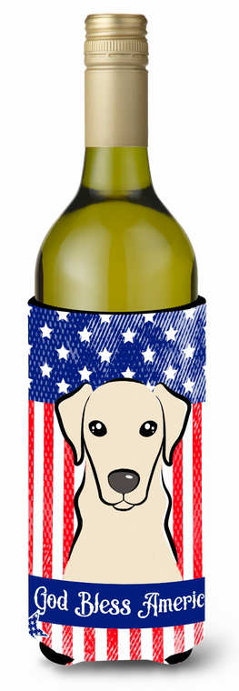 American Flag and Dog Wine Bottle Hugger - 638508209993