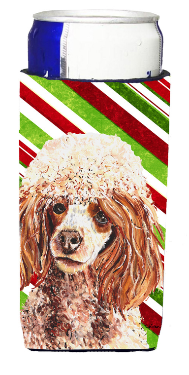 Candy Cane Christmas Design with Dog Ultra Hugger for slim cans - 615872844029