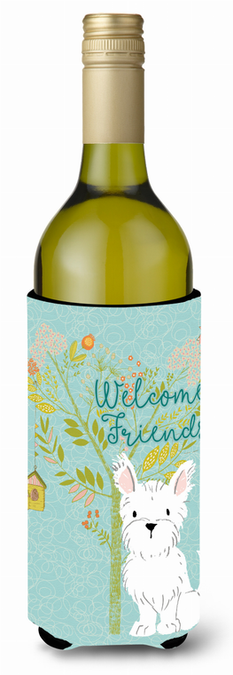 Welcome Friends with Dog Wine Bottle Hugger - 652259201419