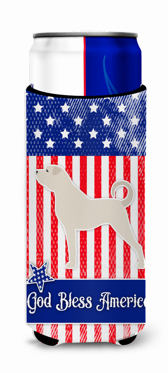 USA Patriotic Dog Ultra Hugger for slim cans - 638508495655