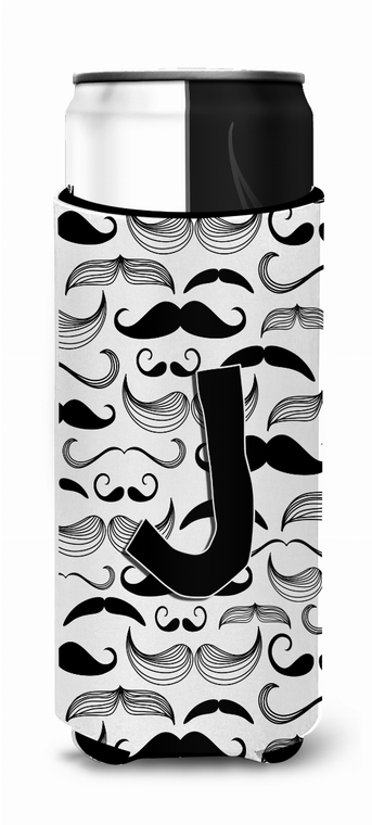 Letter Moustache Initial Ultra Hugger for slim cans - 638508023049
